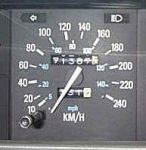 240kmh Speedometer